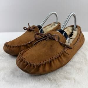 UGG Dakota Moccasin Slippers Women’s Size 7 Brown Leather Insulated